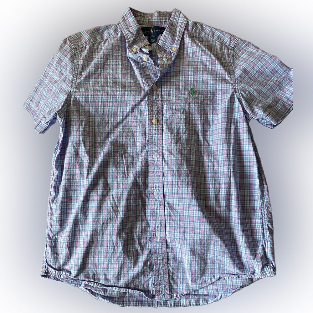 Boys Ralph Lauren Casual Plaid Button Down Shirt